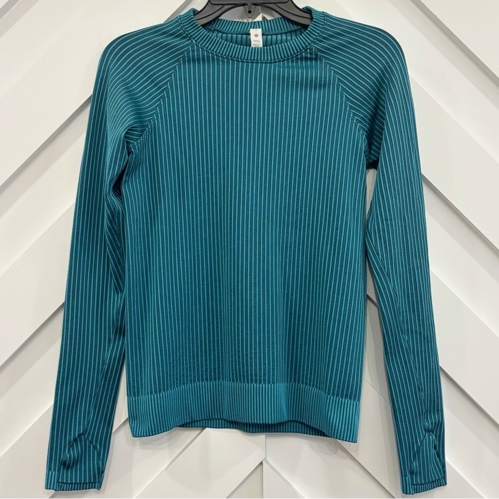 Lululemon Rest Less Pullover Size 4 In Ribbed Green Jasper
